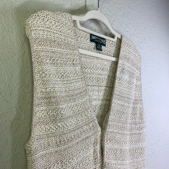 AMERICAN EAGLE Vintage Knit Button Up Preppy Nerdy School Girl Cozy Vest - Picture 5 of 12